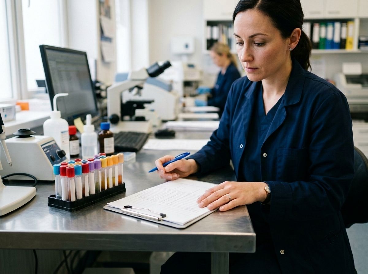 Лечение раздражительности лаборант просматривает материал
